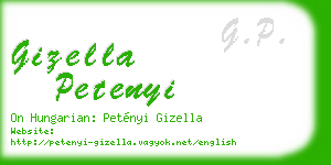 gizella petenyi business card